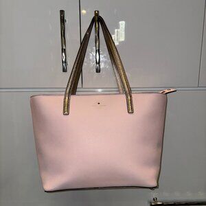 Kate Spade Harmony Shoulder Tote - Pink Bon Bon Rose Gold Handles - GENTLY LOVED